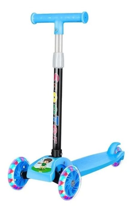 Scooter Led Monopatin Triscooter Para Niño-0