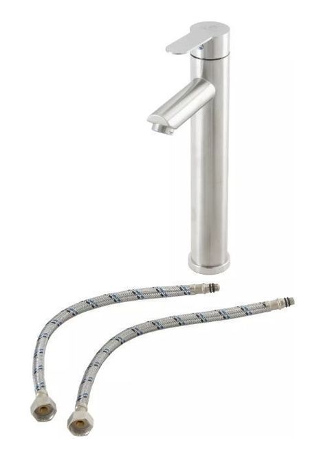 Llave Monomando Lavatorio Modern Alto Inoxidable Taumm-3