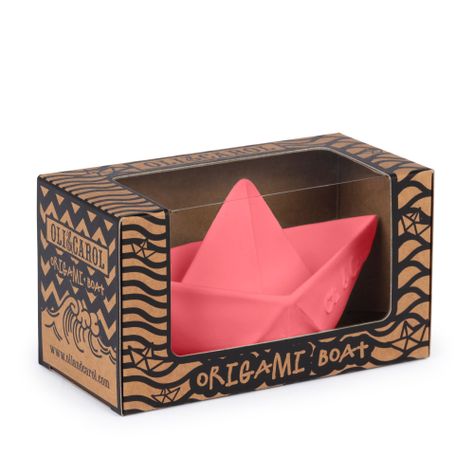 Juguete Mordedor Bote Origami ROSADO-2