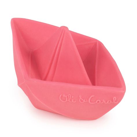 Juguete Mordedor Bote Origami ROSADO-1