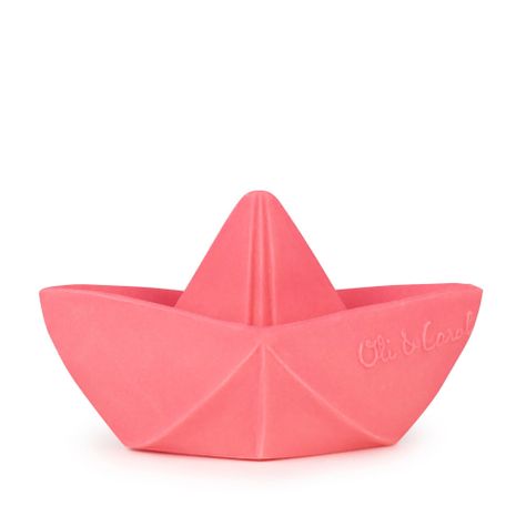 Juguete Mordedor Bote Origami ROSADO-0