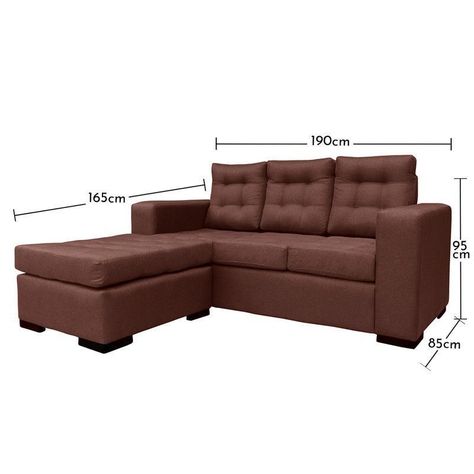 Seccional Antu Chenille Tipo Lino Cafe 3 Cuerpos-3