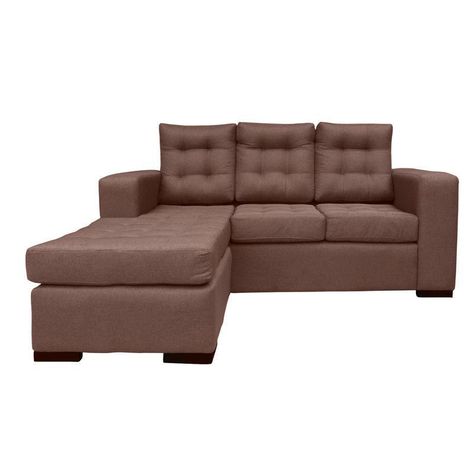 Seccional Antu Chenille Tipo Lino Cafe 3 Cuerpos-0