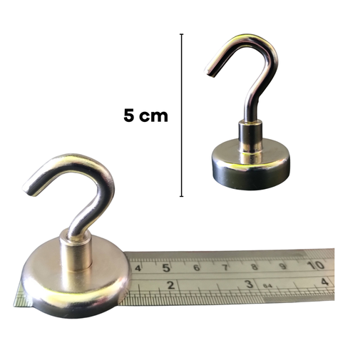 Iman neodimio garfio carga 40kg gancho magnetico -1