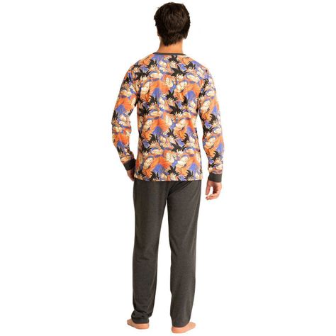 Pijama Algodón Hombre Invierno Dragon Ball Z Goku C1 Top-1