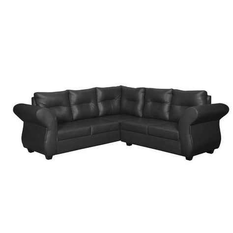 Sofa Seccional 3-2 Emma PU Negro-0