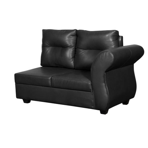 Sofa Seccional 3-2 Emma PU Negro-4