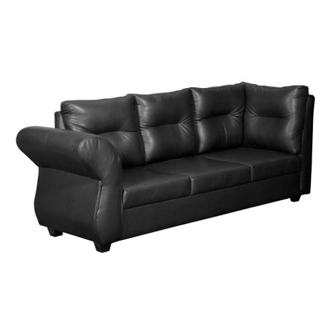 Sofa Seccional 3-2 Emma PU Negro-3