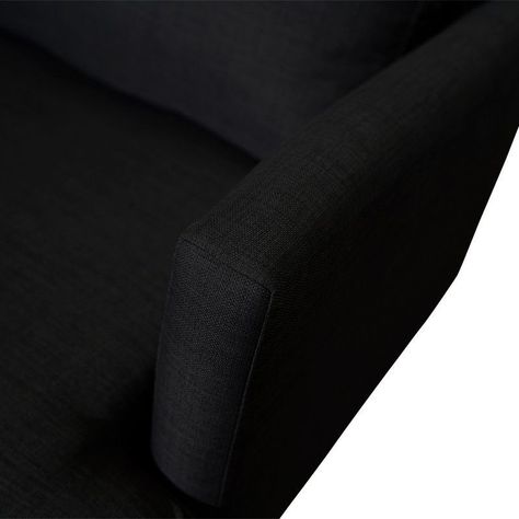 Sofá Aldara Chenille Tipo Lino Negro 2C-2