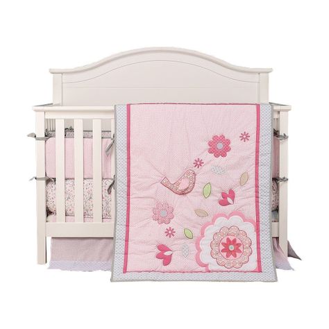 SET ROPA DE CUNA 4 PIEZAS FLOWERS-0