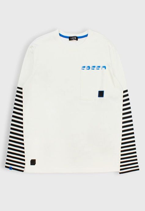 Polera teens niño doble manga listada freed 509-0
