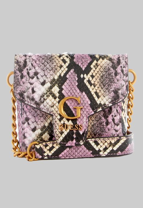 Mini Cartera Guess Shenny Micro Mini Flap Pin Rosado-0