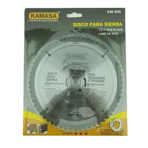 Disco Sierra Circular 7 1/4 PulG 60 Dientes Km906-0