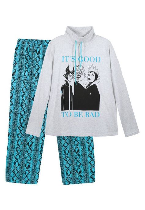 Pijama Mujer Princesas Villanas Gris Disney-0