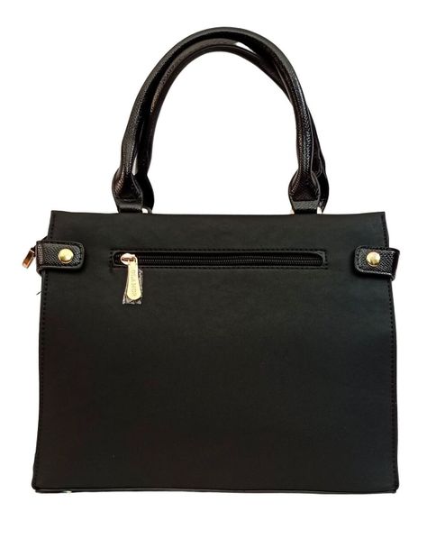 Cartera textura lisa negra-2