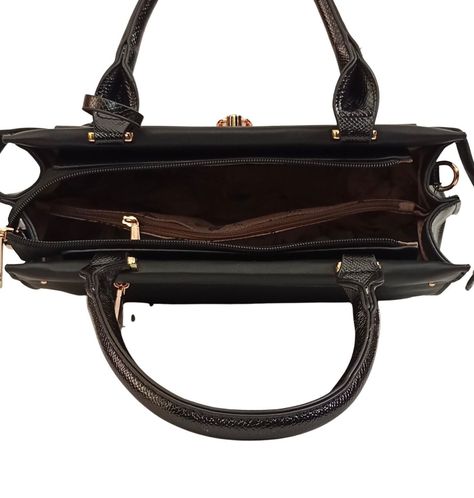 Cartera textura lisa negra-3