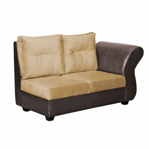 Sofa Seccional 3-2 Emma Felpa Beige-4