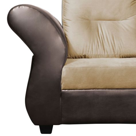 Sofa Seccional 3-2 Emma Felpa Beige-5