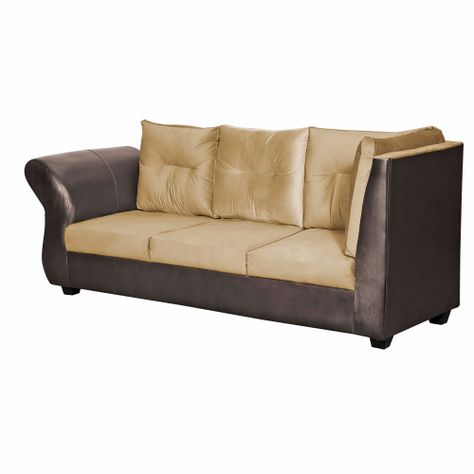 Sofa Seccional 3-2 Emma Felpa Beige-3