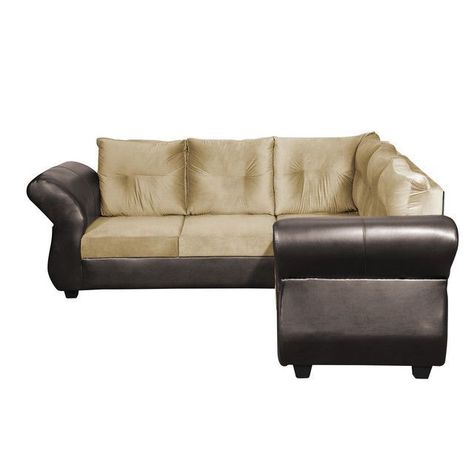 Sofa Seccional 3-2 Emma Felpa Beige-1