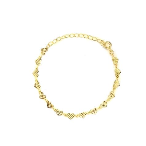 Pulsera Corazones Enchapado Oro 18K-0