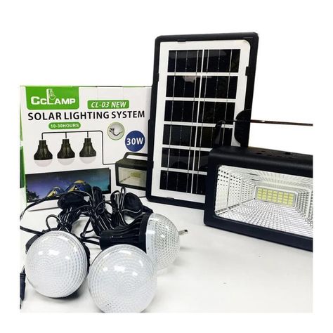 Kit Camping Solar 30w USB Con 3 Ampolletas-2