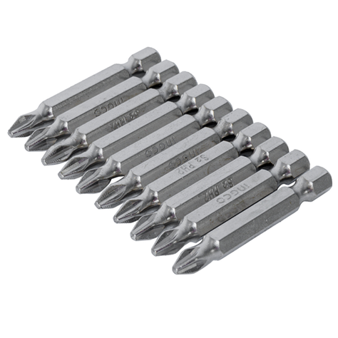 Puntas Phillips Hex S2 Ph2 10pcs Magnetico Ingco-1