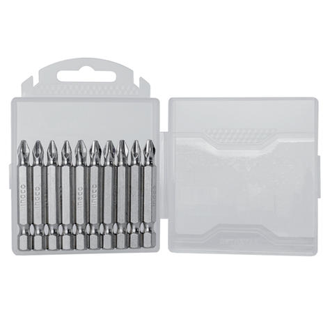 Puntas Phillips Hex S2 Ph2 10pcs Magnetico Ingco-0