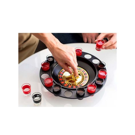 Juego de Mesa Ruleta Casino Chupistica Con Vasitos para Alcohol-1