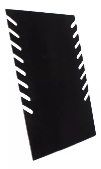 Exhibidor Mostrario 8 Cadenas Collar Terciopelo Negro Plano-2