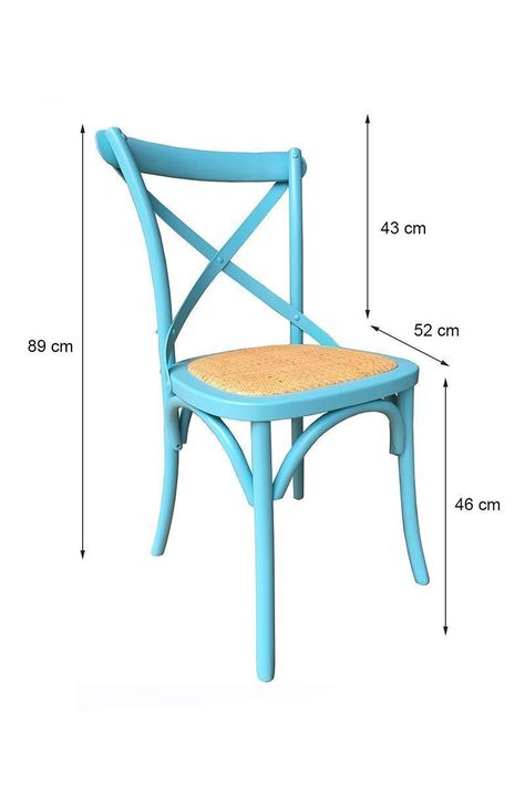 Pack 2 Sillas de Comedor Retro Azul-2