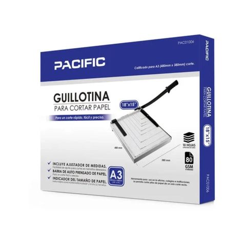 Guillotina Cortadora de Papel A3 A4 48x38cm Pacific -3