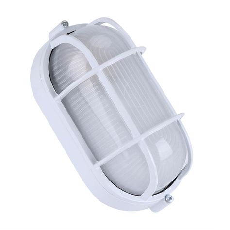 Foco Tortuga Porta E-27 Con Rejilla Exterior Blanco-1