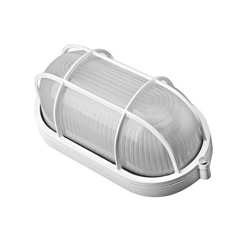 Foco Tortuga Porta E-27 Con Rejilla Exterior Blanco-0