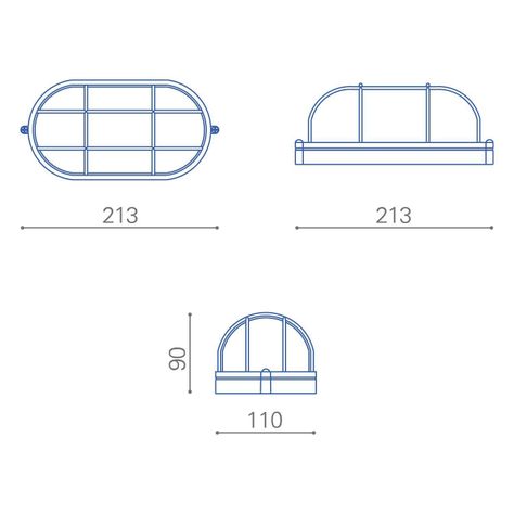Foco Tortuga Porta E-27 Con Rejilla Exterior Blanco-4