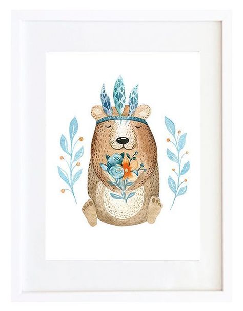 Set 4 Cuadros Animales Y Flores 30X40-2