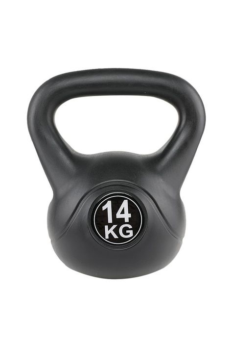 Kettlebell Mancuerna Pesa Rusa Cemento 14 Kg Negro-0