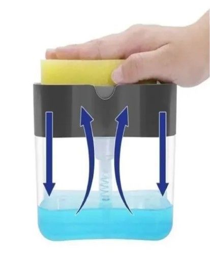 Dispensador Lavaloza Con Soporte De Esponja + Esponja Regalo-2