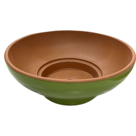Centro de Mesa Rustico, esmaltado ceramico, verde-trento, 32cm x 12cm (incluye su plato-0