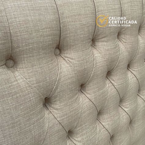 Respaldo Capitoné Premium Lino Beige - King-2