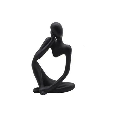 Estatua Hombre Pensador Adorno Minimalista Artesanía Abstracta Resina-3