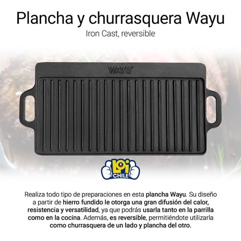 Plancha Churrasquera Reversible Hierro Fundido Wayu-1