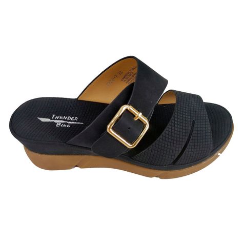 Sandalias De Verano Para Mujer 22-7 Negro-1