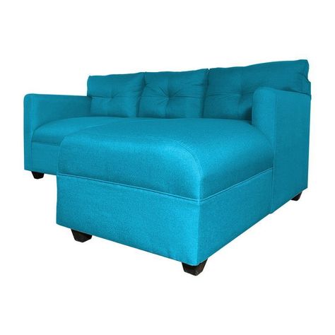 Seccional Mateo Chenille Turquesa Pata Plastica-2