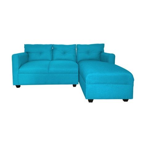 Seccional Mateo Chenille Turquesa Pata Plastica-0
