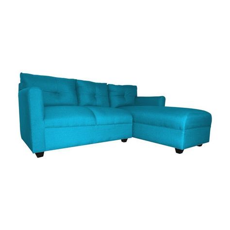 Seccional Mateo Chenille Turquesa Pata Plastica-3