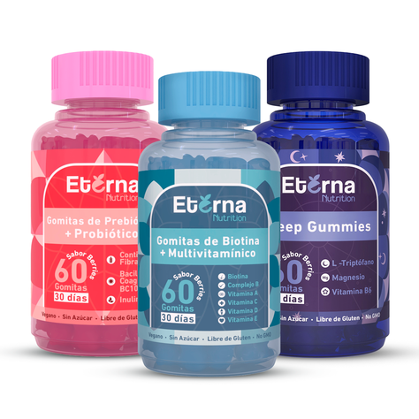 Pack Gomitas Eterna Biotina + Probióticos + Sueño-0