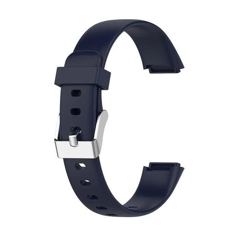 Correa Silicona Compatible Fitbit Luxe  15,4mm Azul Oscuro-0