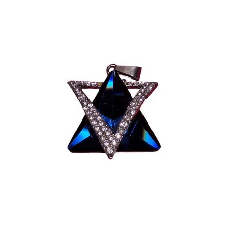 Colgante Cristal Triangle Blue-0