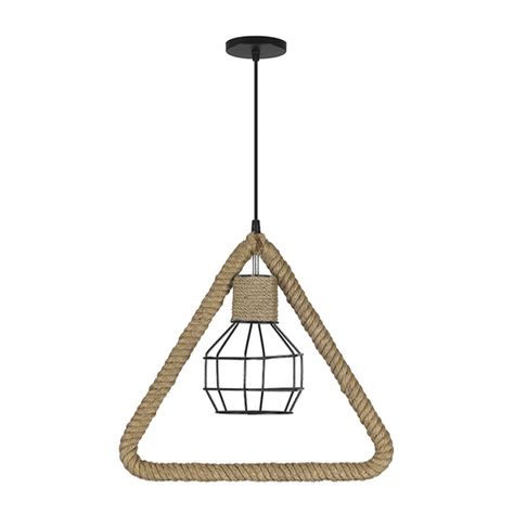 Lámpara Colgante Estilo Rústico Triangular E-27-0